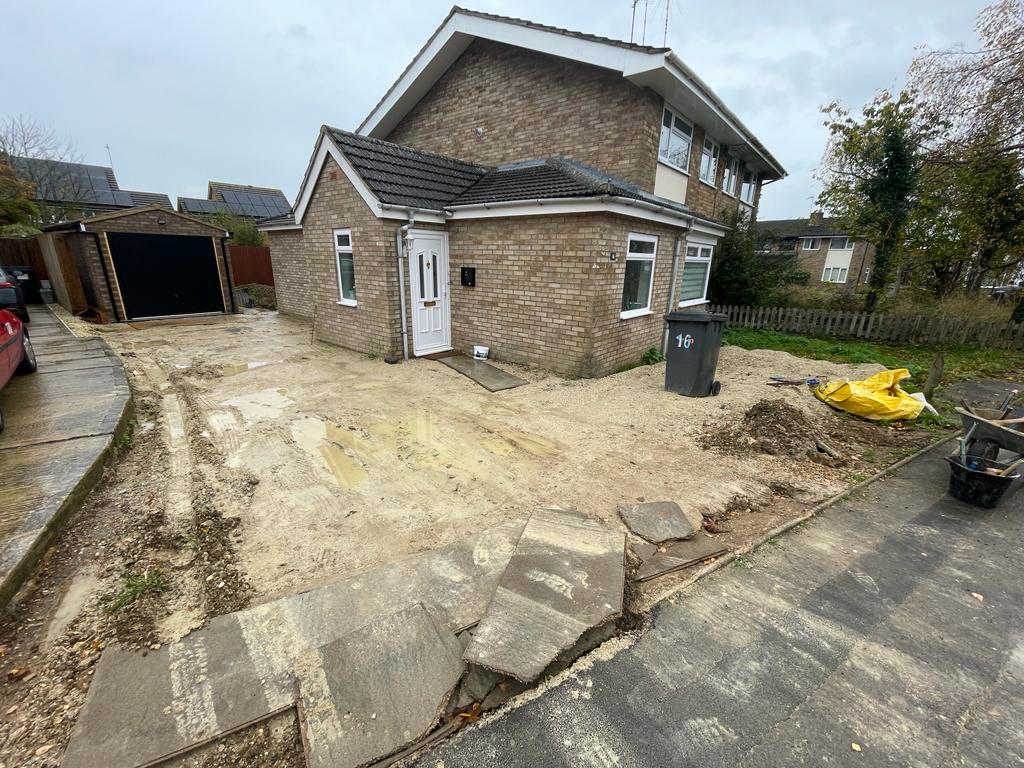 Cleared and excavated site ready for Type 1 sub-base